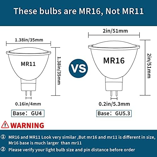 AGREEMENTLIGHT 5W MR16 LED Dimmable Bulb 10 Pack