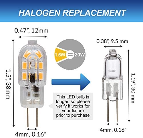 Simba Lighting LED G4 Bulb 10 Pack 15W T4 12V ACDC
