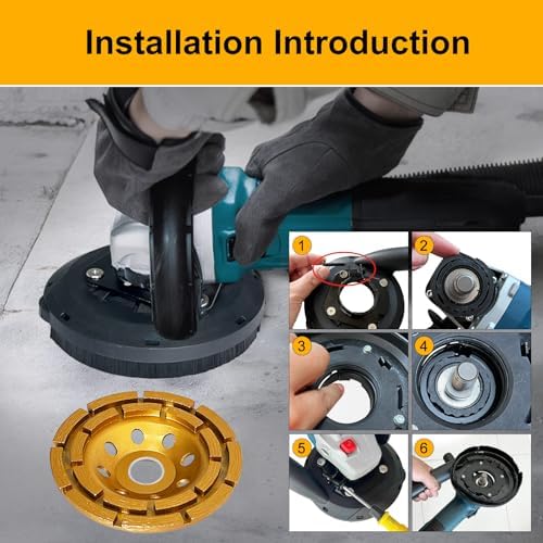 Dust Shroud for 45 and 5 Inch Angle Grinders with Vacuum Connection