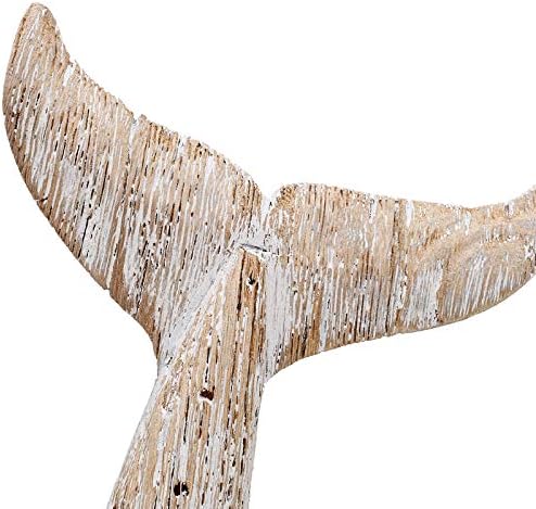 K KILIPES Wood Whale Tail Statue 136 H