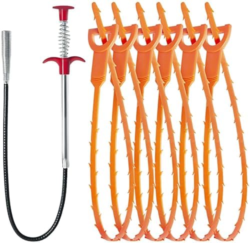 7-Piece 196 Inch Drain Unclogging Kit