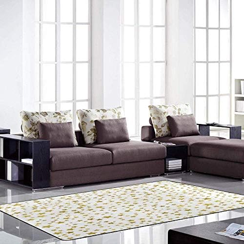 CHIGUA Large Area Rug Non Slip Shiny Gold Stars 80x58 inch