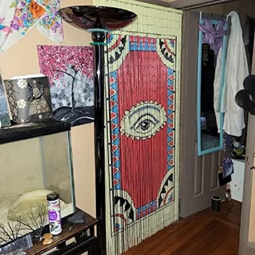 TACHILC Bamboo Beaded Curtain for Doorway