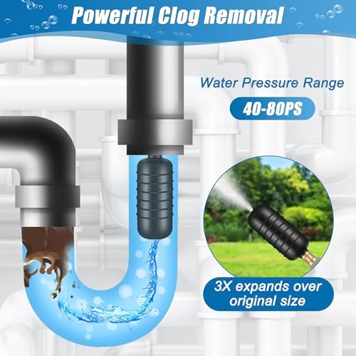 Zhaoyao 3 PCS Universal Drain Bladder Kit for 1-6 Pipes 1