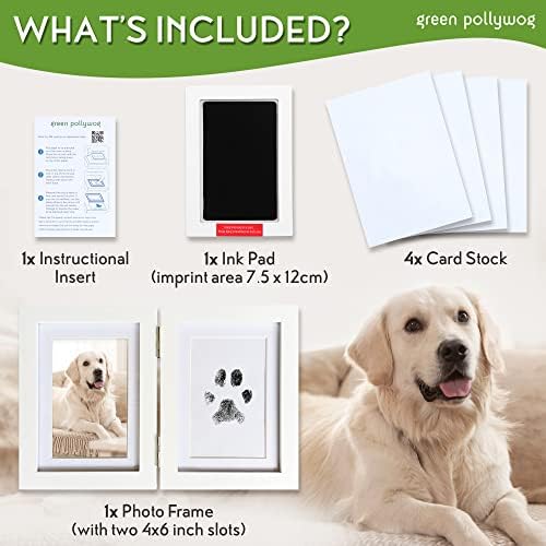 Green Polywog Paw Print Pet Keepsake Frame Kit