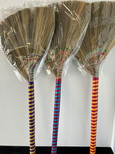 ZOTATO 2-Pack Vietnamese Straw Brooms 40 Cleaning Tools