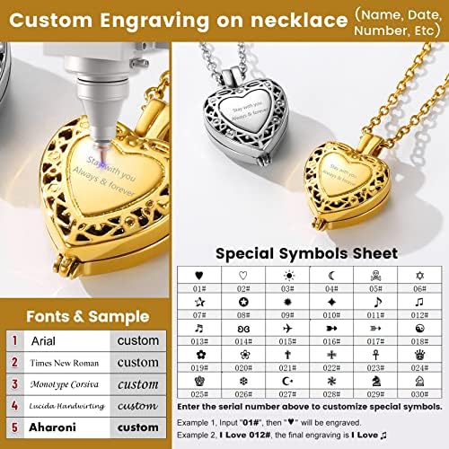 GoldChic Urn Necklace for Ashes Personalized Memorial Jewelry