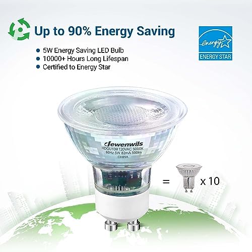 DEWENWILS 10-Pack Dimmable GU10 LED Bulbs