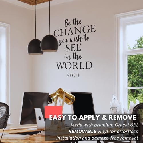 My Vinyl Story - Be The Change Wall Decal 17x24 Black