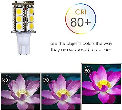 Makergroup T5 T10 Wedge Base LED Bulbs 3W Cool White 6000K 4pcs