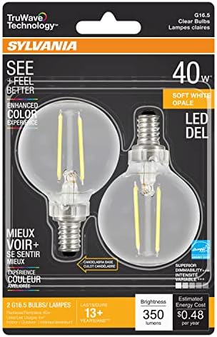 LEDVANCE TruWave Natural Series Decor Globe Light Bulb 2 Pack