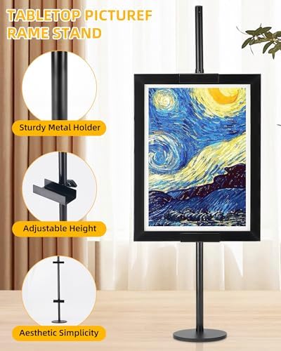 Sturdy Metal Easel for Picture Frames and Art Displays