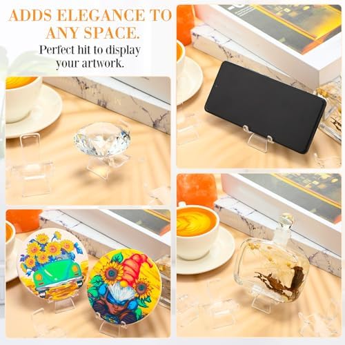 Jetec 40PCS Acrylic Display Easel Stands for Collectibles