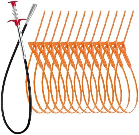 SHUOGUO Drain Clog Remover Set with 33 Inch and 116 Inch Tools
