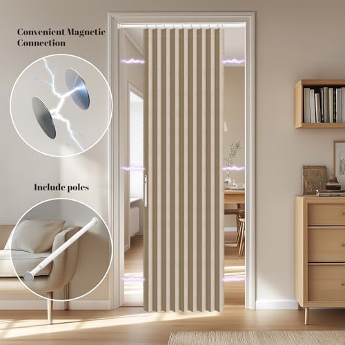 AJAZZ Blackout Curtains 78 Inches Long for Doorways and Closets