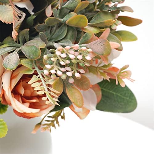 Beautiful Autumn Orange Artificial Peony Flower 1