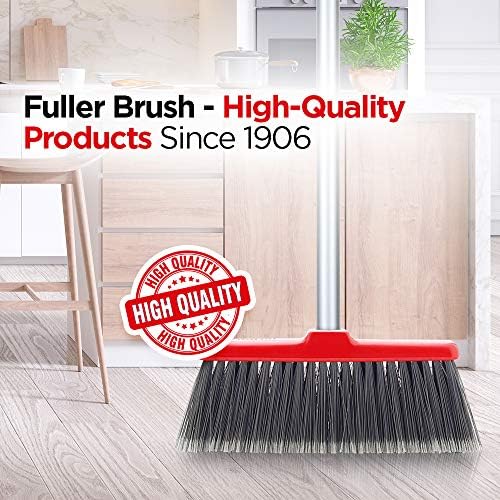 Fuller Brush Adjustable Kitchen Broom Red