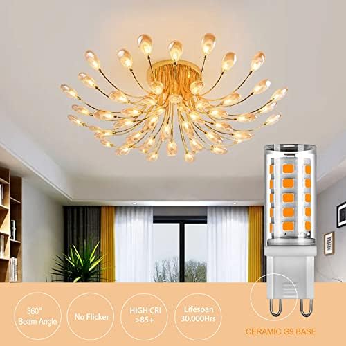 ATA 6 Pack G9 LED Bulbs 4W 6000K Halogen Replacement