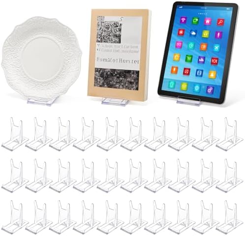 Frcctre 30 Pack Acrylic Easel Stand for Display