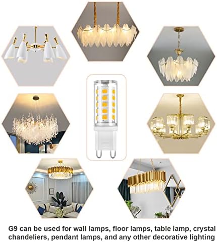 ATA 6 Pack G9 LED Bulbs 4W 6000K Halogen Replacement