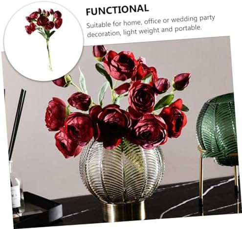 Red Artificial Rose Bouquet for Home Decor