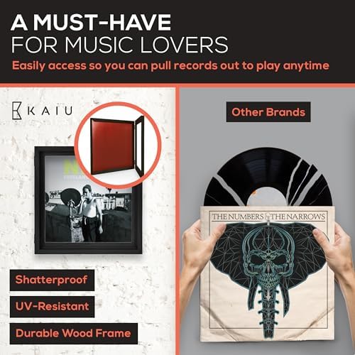 KAIU Vinyl Record Frame - Black Wall Display