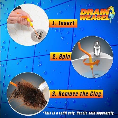 FlexiSnake Drain Weasel Refill - 3 Pack 18 Wands Made in USA