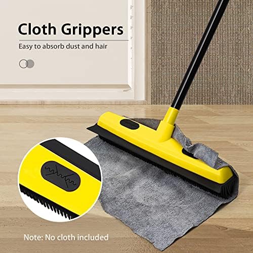 JEHONN Rubber Broom with Squeegee Yellow