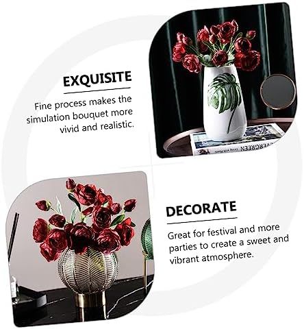 Red Artificial Rose Bouquet for Home Decor