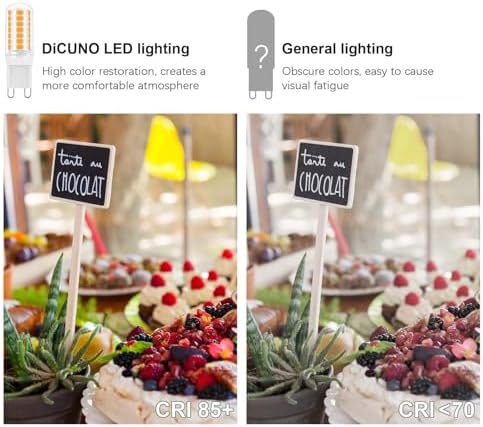 DiCUNO G9 LED Dimmable Bulb 4W 40W Halogen Equivalent