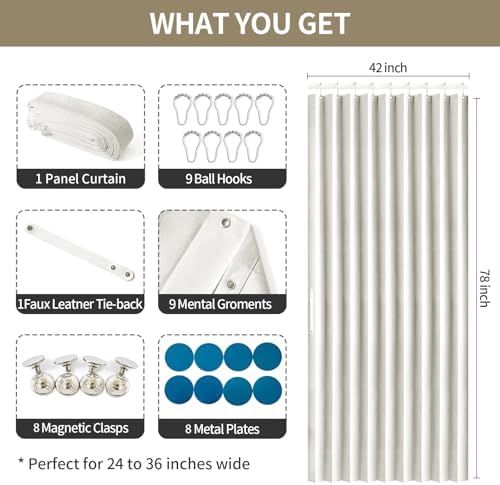 Rinhartex Blackout Magnetic Door Curtain 42x78
