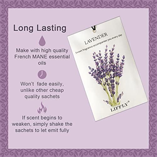 LIFFLY 14 Pack Scented Sachets with 6 Different Scents