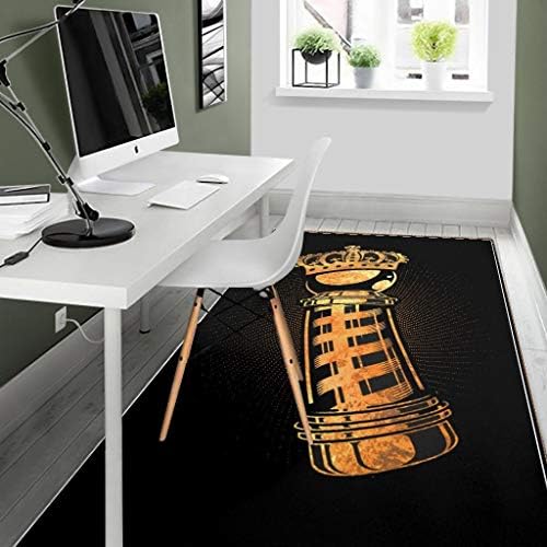 Komoi Barber Rug Gold King Barbers Pole Area Rug