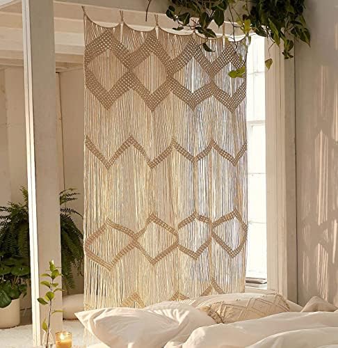 Flber Boho Macrame Room Divider Curtain 42x75