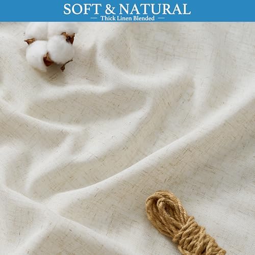 RYB HOME Linen Blend French Door Curtain Panel