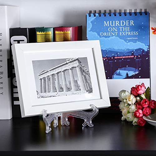 Boao 12 Pack Clear Plastic Easel for Home Events