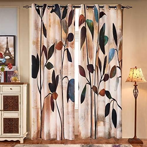 SUBRTEX Light Filtering Curtains 52Wx63L Brown