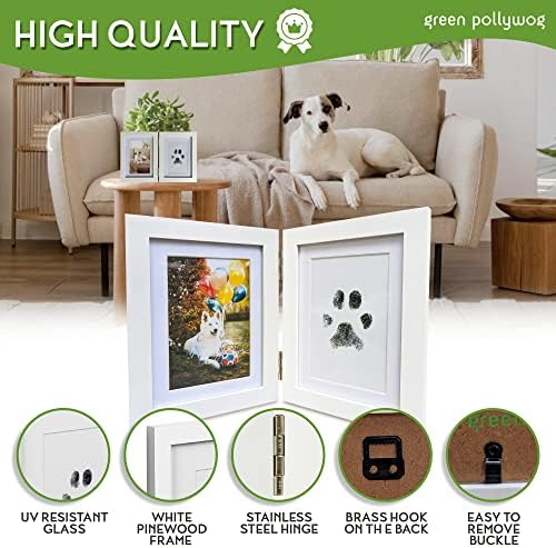 Green Polywog Paw Print Pet Keepsake Frame Kit