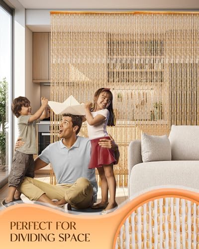Erfolkerz Bamboo Beaded Curtain - 354x77 - 52 Strands 1