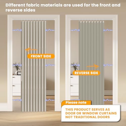 AJAZZ 100 Blackout Magnetic Door Curtain - 1 Panel