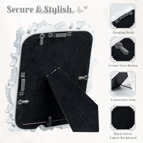 Axeman 4x6 Picture Frame with Glass Butterfly Resin Wall Tabletop Display