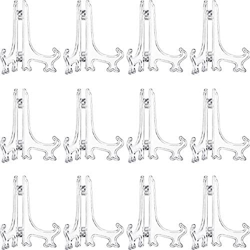 Boao 12 Pack Clear Plastic Easel for Home Events
