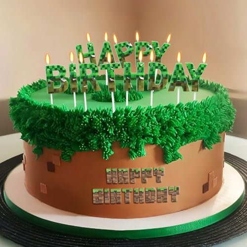 OGnomiFX Happy Birthday Pixel Candles Set Green 1