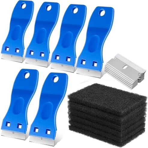 Enhon Glass Cooktop Scraper with Non Abrasive Pads and Blades