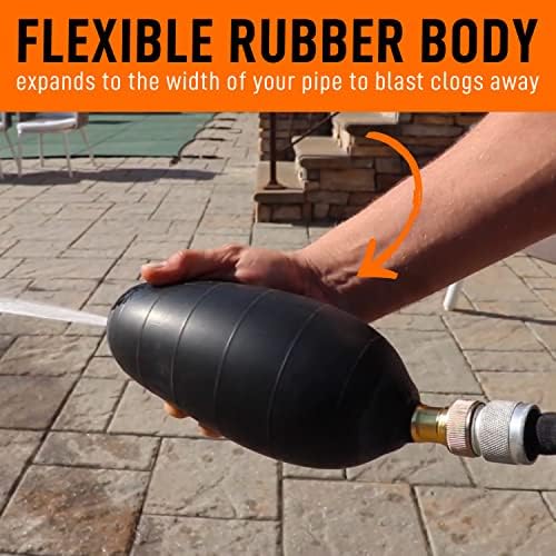DrainX Hydro Pressure Drain Cleaning Bladder - Fits 15 to 3 Pipes