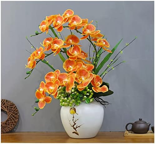 NDRFAWY Spring Decor Artificial Phalaenopsis Flower Arrangement