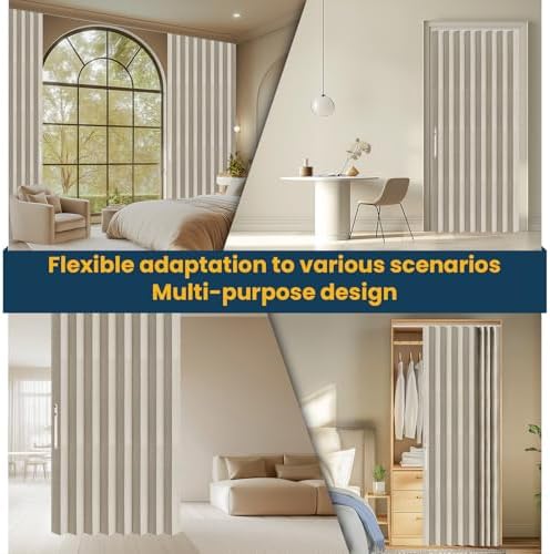 AJAZZ 100 Blackout Accordion Door Curtain Set