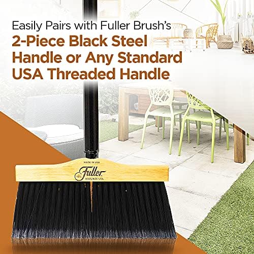 Fuller Brush 12 Upright Broom with Black Steel Handle