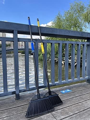 Xifando Four-Section Angle Broom Heavy-Duty Cleaning Tool BlackYellow