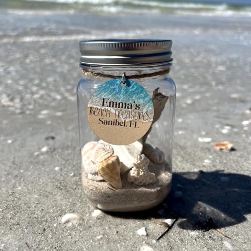 Plastic Beach Treasures Jar with Name and Destination
